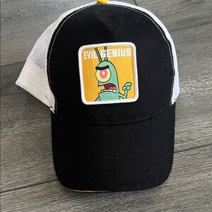 Black and White Evil Genius Plankton SpongeBob hat youth